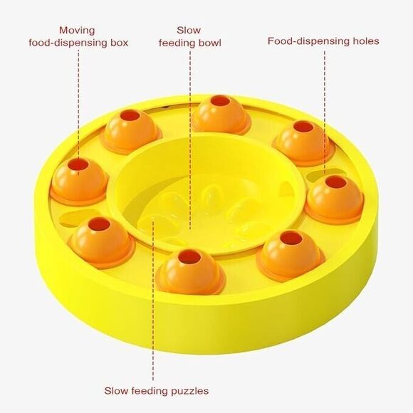 Dog Puzzle Toy,Feeder Slow Feeder Dog Bowl,Slows Down Pets Eating, Fun Puzzle... - Picture 4 of 4
